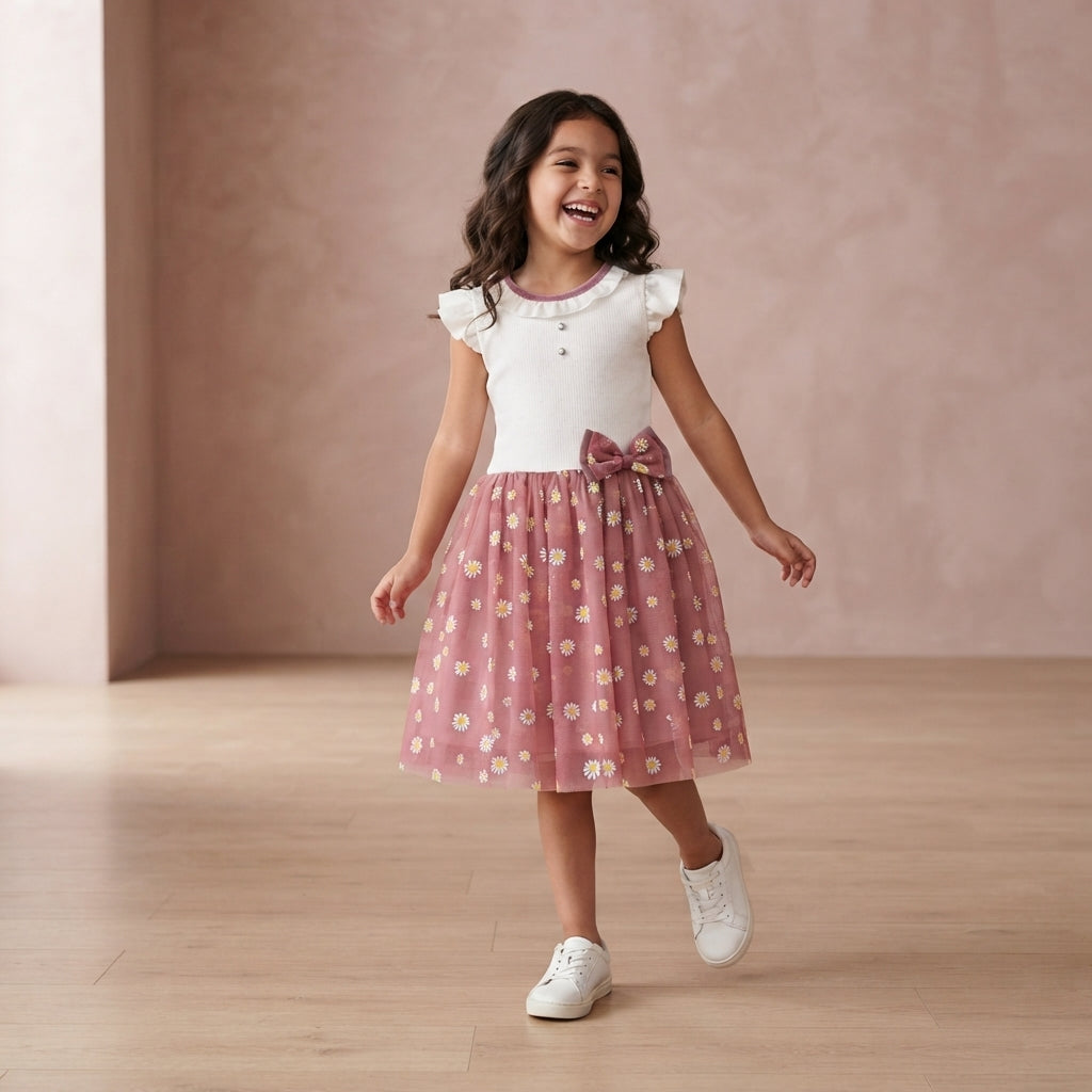 Vestido casual con tul • 4 a 11 años • Vania 2