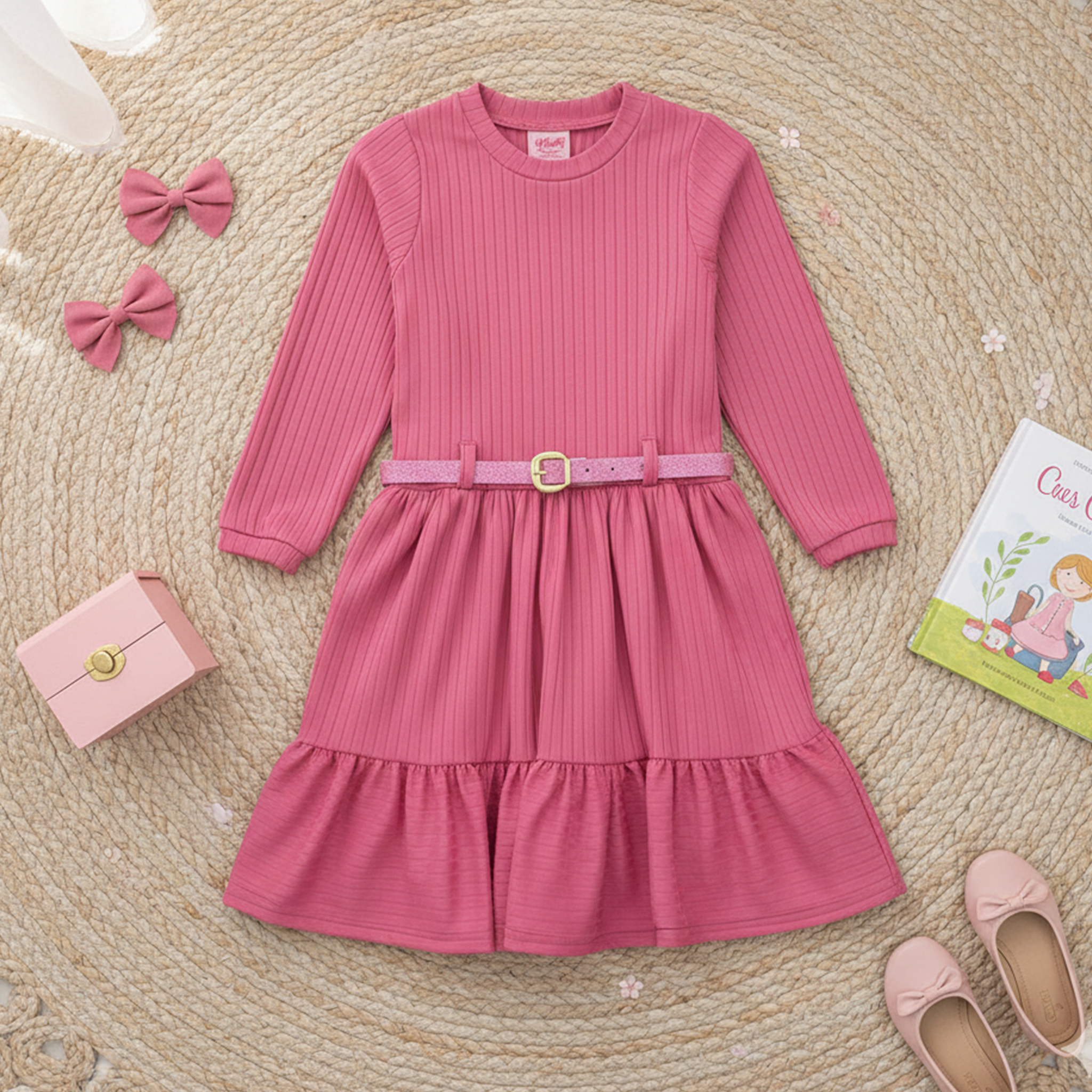 Vestido a rayas con cinturón | VENI0193 | tallas ch-m-gr