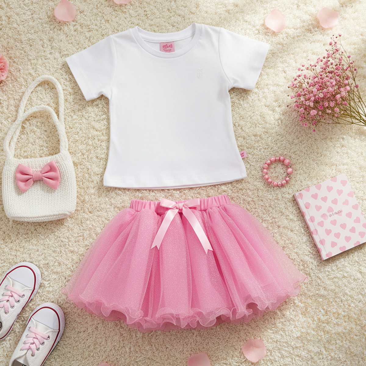 Conjunto falda tutu con playera • VALERIA 2 • tallas ch-m-gr • CONI0038