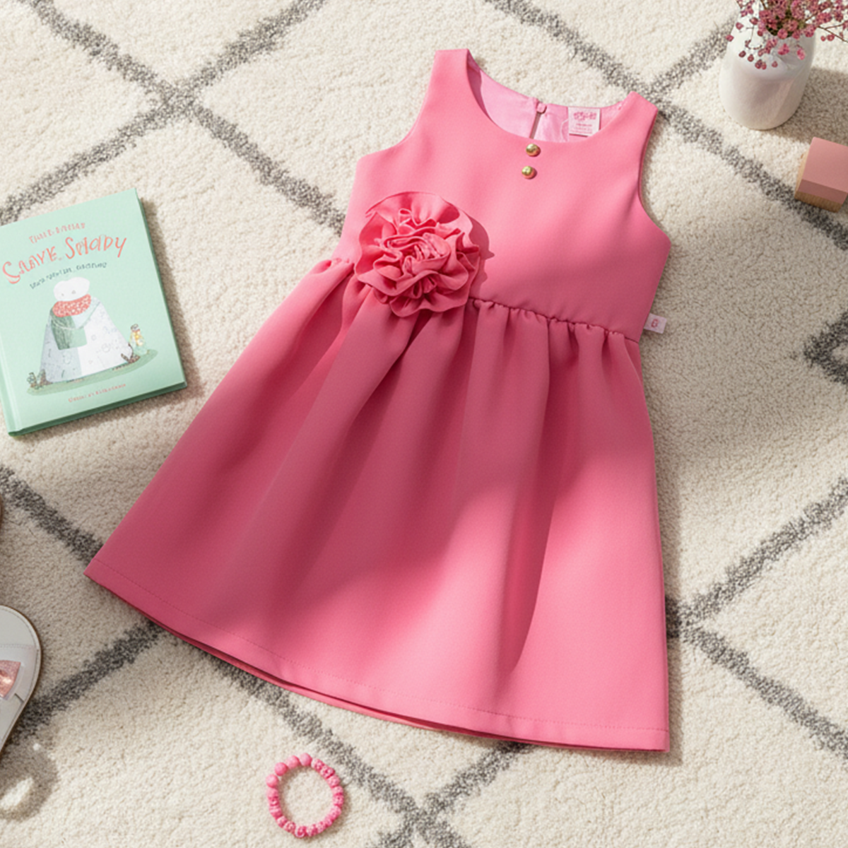 Vestido con moño y botones | VENI0181 | tallas ch-m-gr