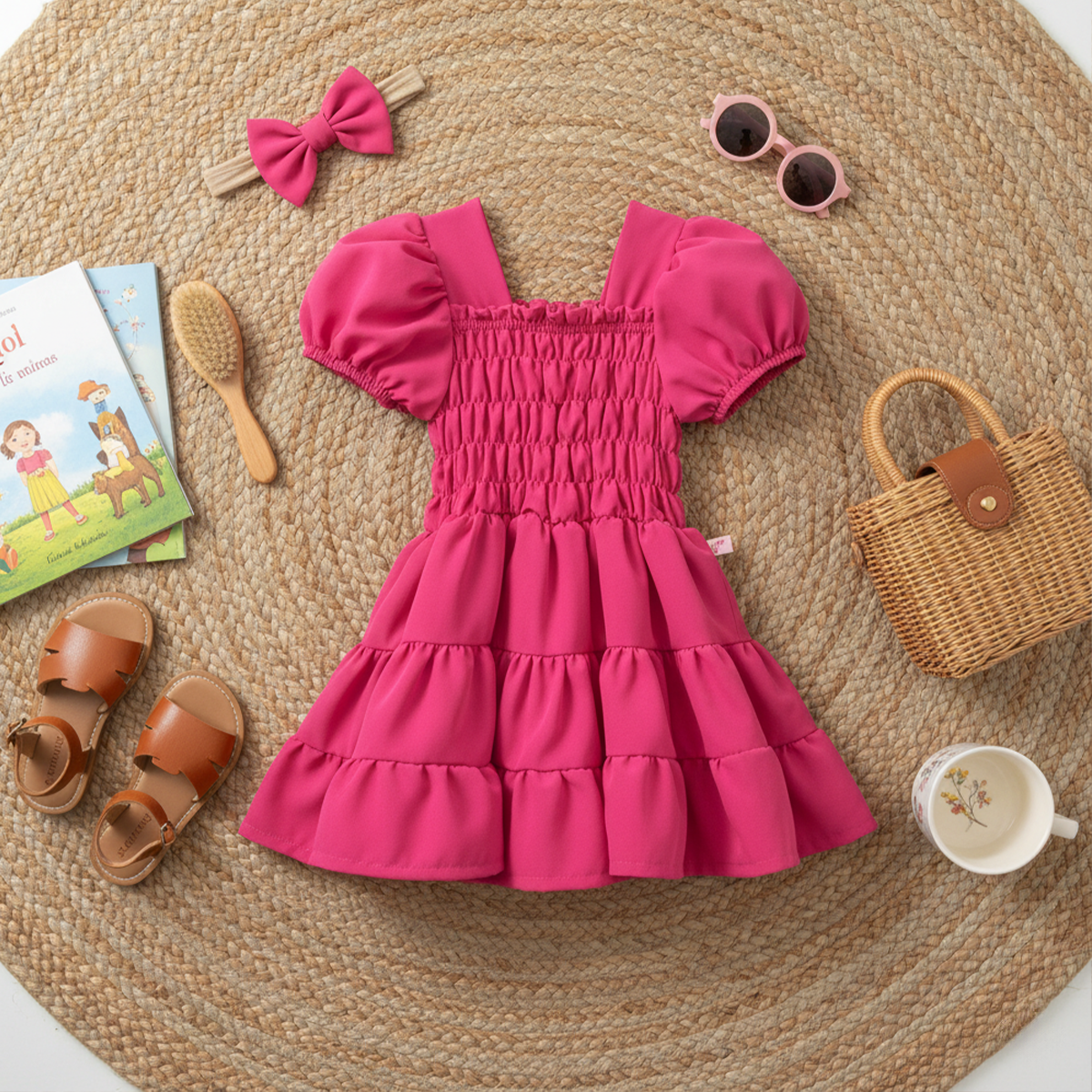 Vestido con manga abullonada| VEBB0117 | tallas 1-2-3