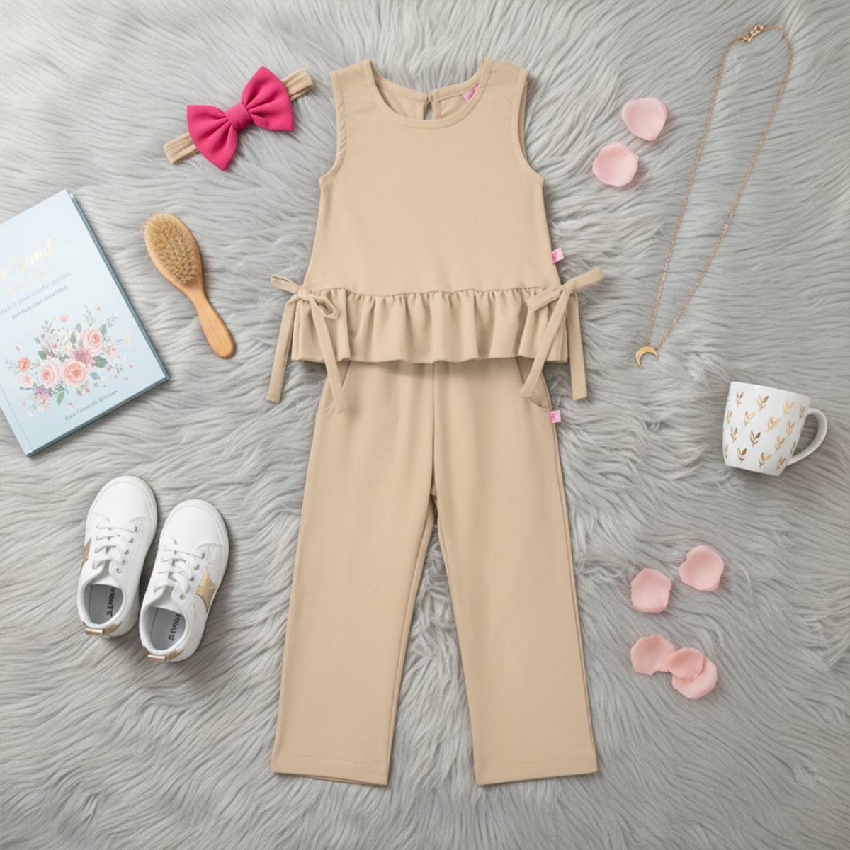 Conjunto de blusa con moños y pantalón Nila FLORY CONI0033 [tallas ch-m-g]