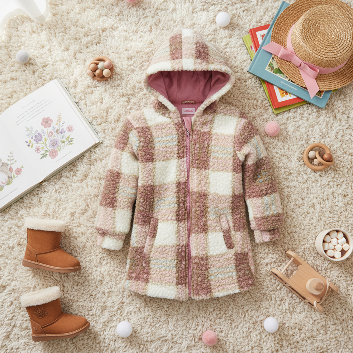 Chamarra cazadora larga de cuadros | CHMNI0001 | tallas ch-m-gr