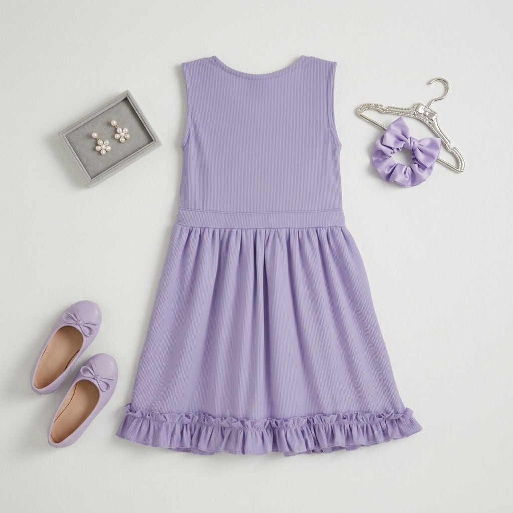 Vestido con botones y moño  •  4 a 11 años  • Natali 11