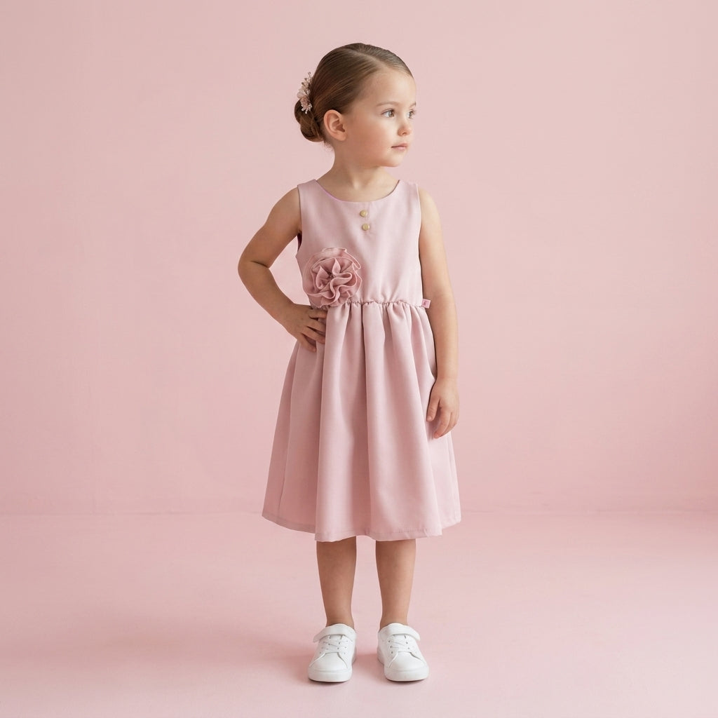 Vestido con moño y botones • 1 a 3 años • Barbie 13