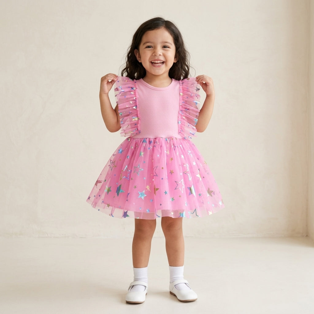 Vestido de tul estrellas • 1 a 3 años • Vania 1 C