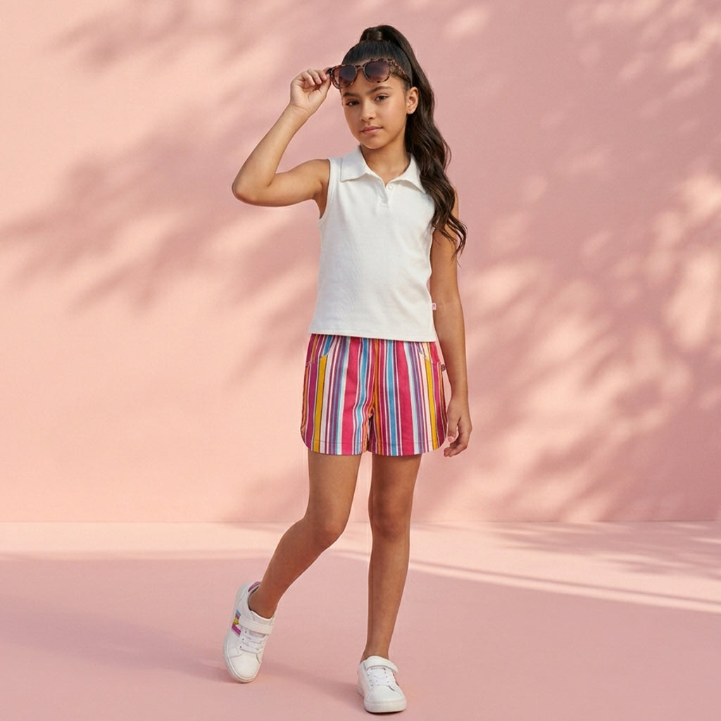 Conjunto de short rayado con blusa • 12 a 16 años  • Acapulco 1