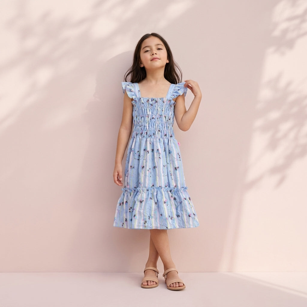 Vestido de tirantes con olanes • 4 a 12 años • Paty 1 F