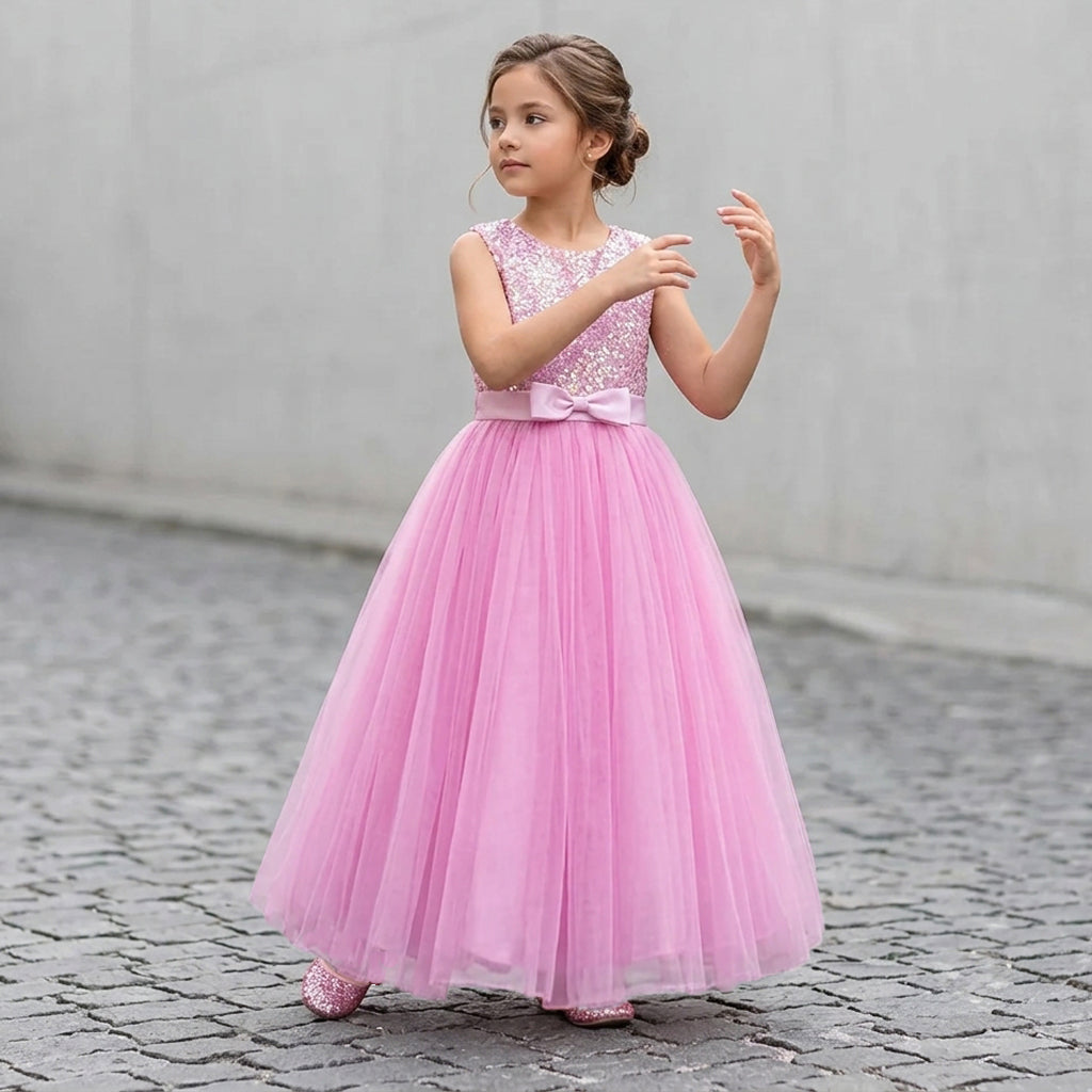 Vestido de Gala largo con lentejuelas  • 3 a 12 años •  Catalina 6