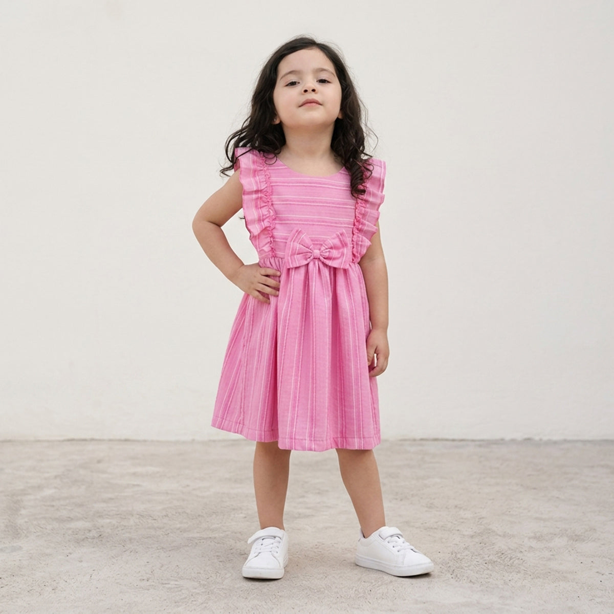 Vestido con olanes en hombros •  1 a 3 años • Malena 1