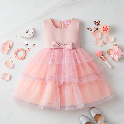 Vestido de tul en capas • BARBIE 12 • tallas 1-2-3 • VEBB0135