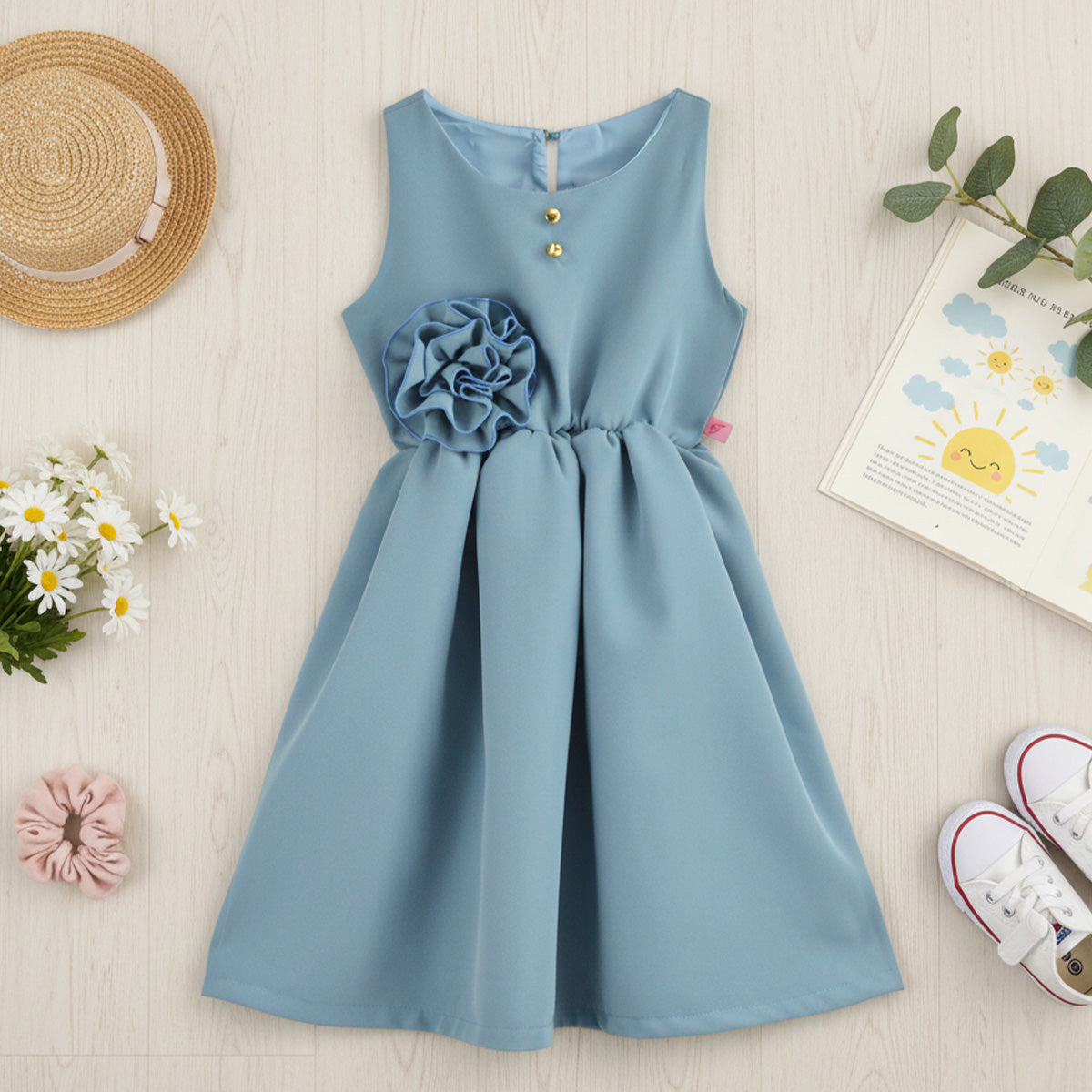 Vestido con moño y botones | VENI0181 | tallas ch-m-gr