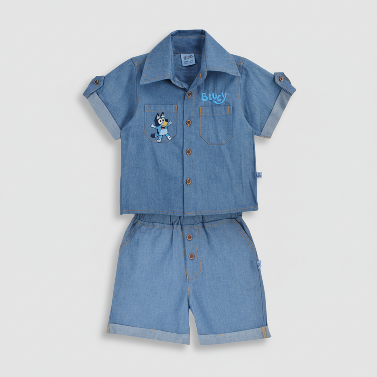 Conjunto de mezclilla con bordado de Perrito | CONB0006P03 | tallas 1-2-3