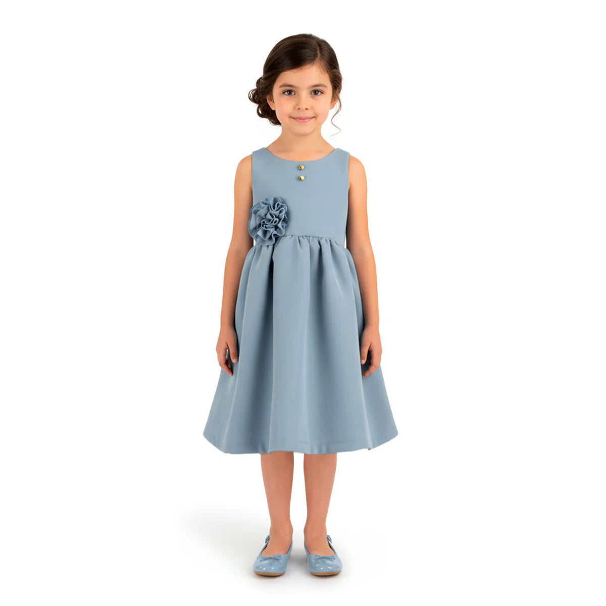 Vestido con moño y botones • BARBIE 13 • tallas ch-m-gr • VENI0181
