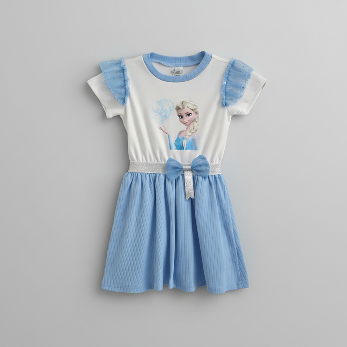 Vestido casual con personaje de Princesa de Hielo | VEBB0132P04 | tallas 1-2-3