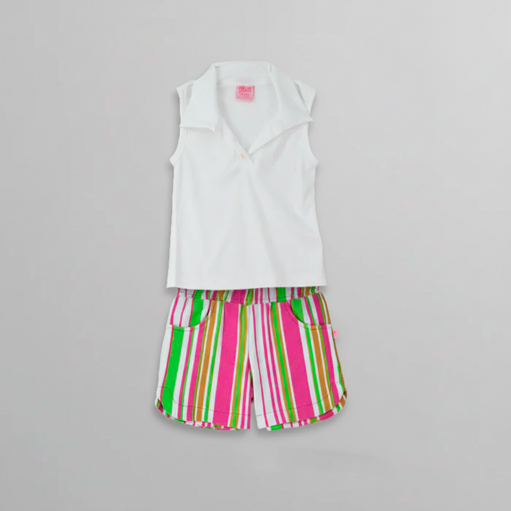 Conjunto de Short rayado con blusa • ACAPULCO 1 • tallas ch-m-gr • CONI0035