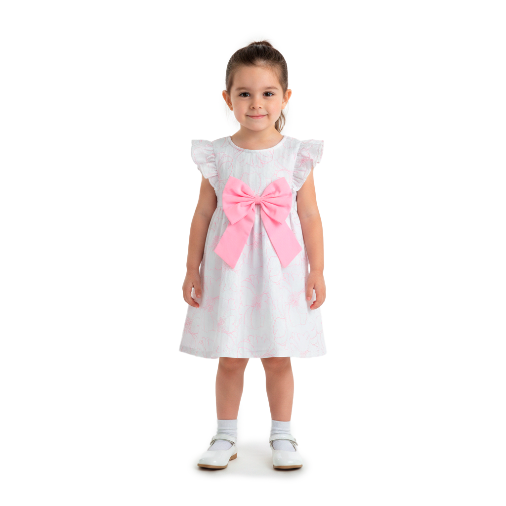 Vestido con moño • PATY 4 •  tallas 1-2-3 • VEBB0149G
