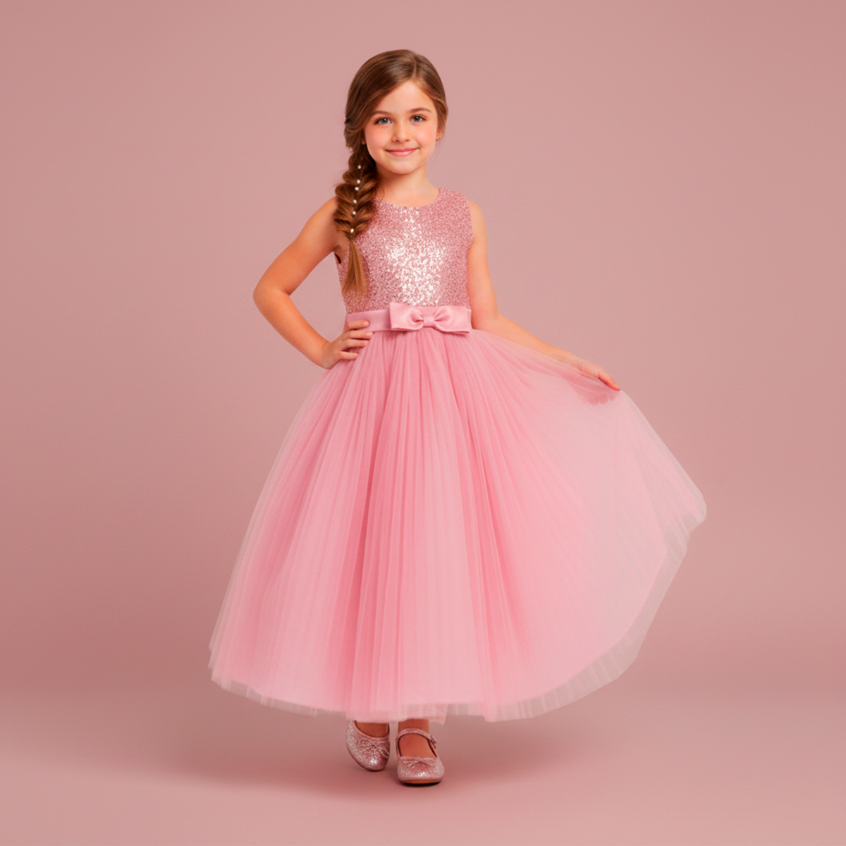 Vestido de Gala largo con lentejuelas  • CATALINA 6 •  tallas xch-ch-m-gr-xg  •  VENI0187