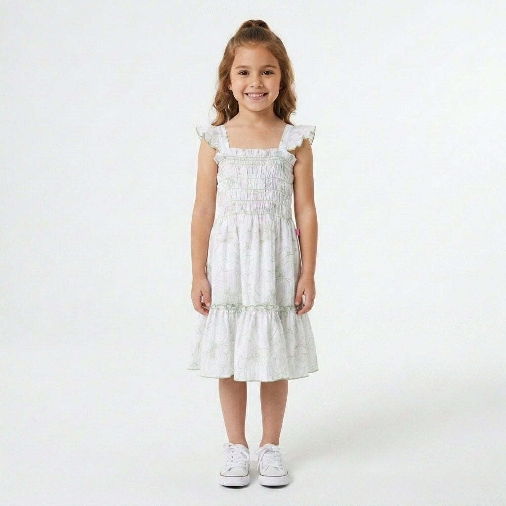 Vestido de tirantes con olanes • PATY 1 • tallas ch-m-gr • VENI0214G