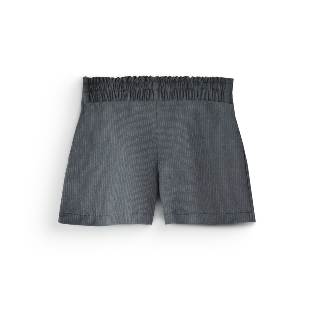 Conjunto de chaleco con botones y short a rayas • 4 a 12 años • Adriana 1