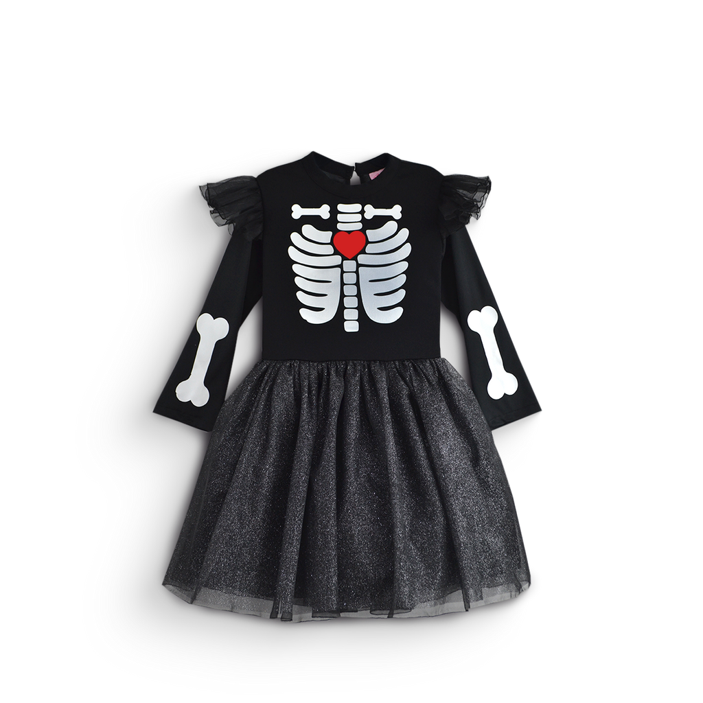 Vestido Huesos con Diadema • 4 a 11 años • Halloween Huesos 2
