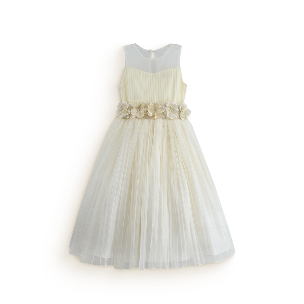 Vestido de Gala con tul y cinta con flores • 4 a 12 años • Valeria 6