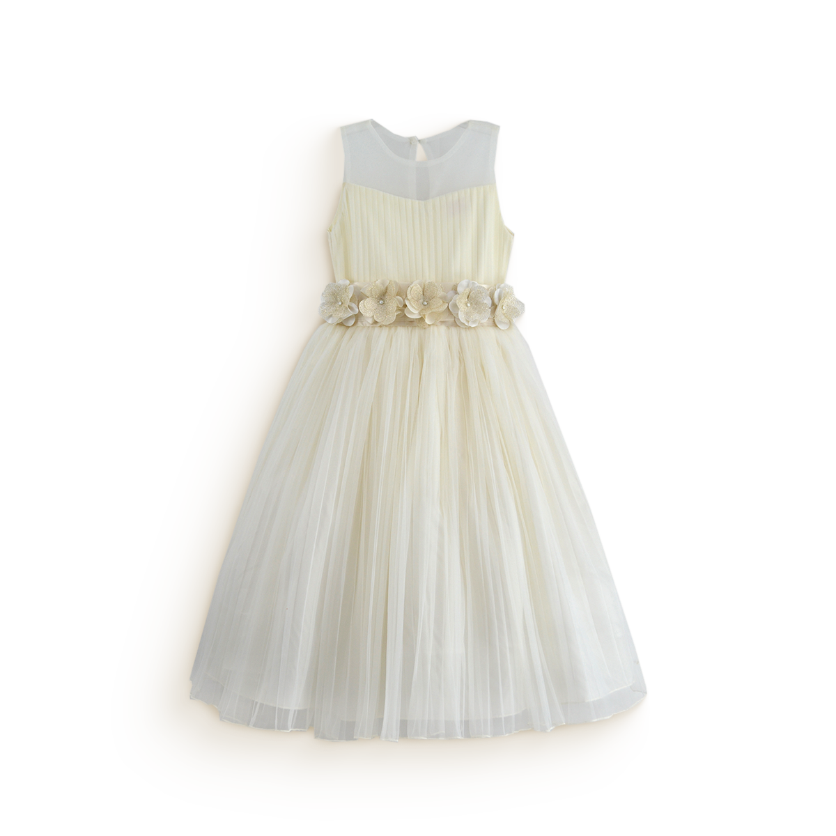 Vestido de Gala con tul y cinta con flores • 4 a 12 años • Valeria 6