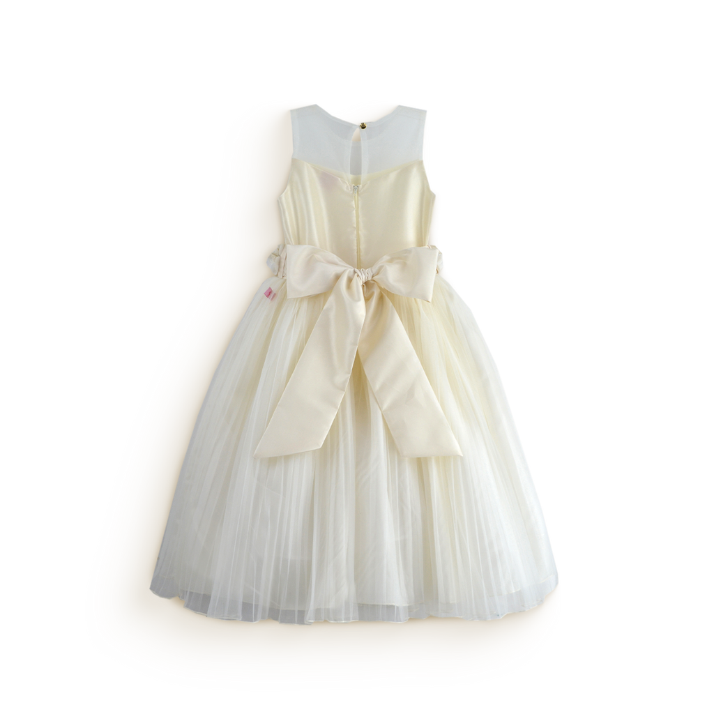Vestido de Gala con tul y cinta con flores • 4 a 12 años • Valeria 6