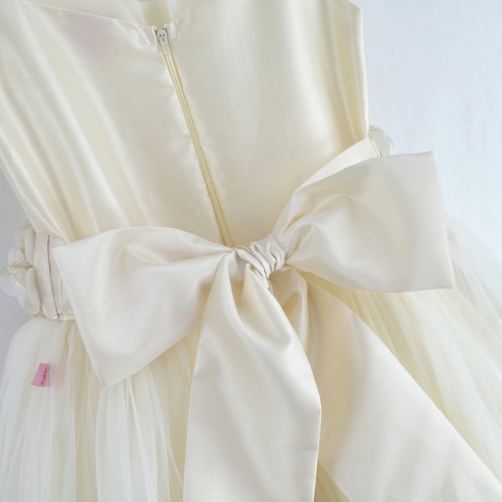 Vestido de Gala con tul y cinta con flores • 4 a 12 años • Valeria 6