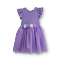 Vestido rib con manga mariposa y falda | VEBB0106 | tallas 1-2-3