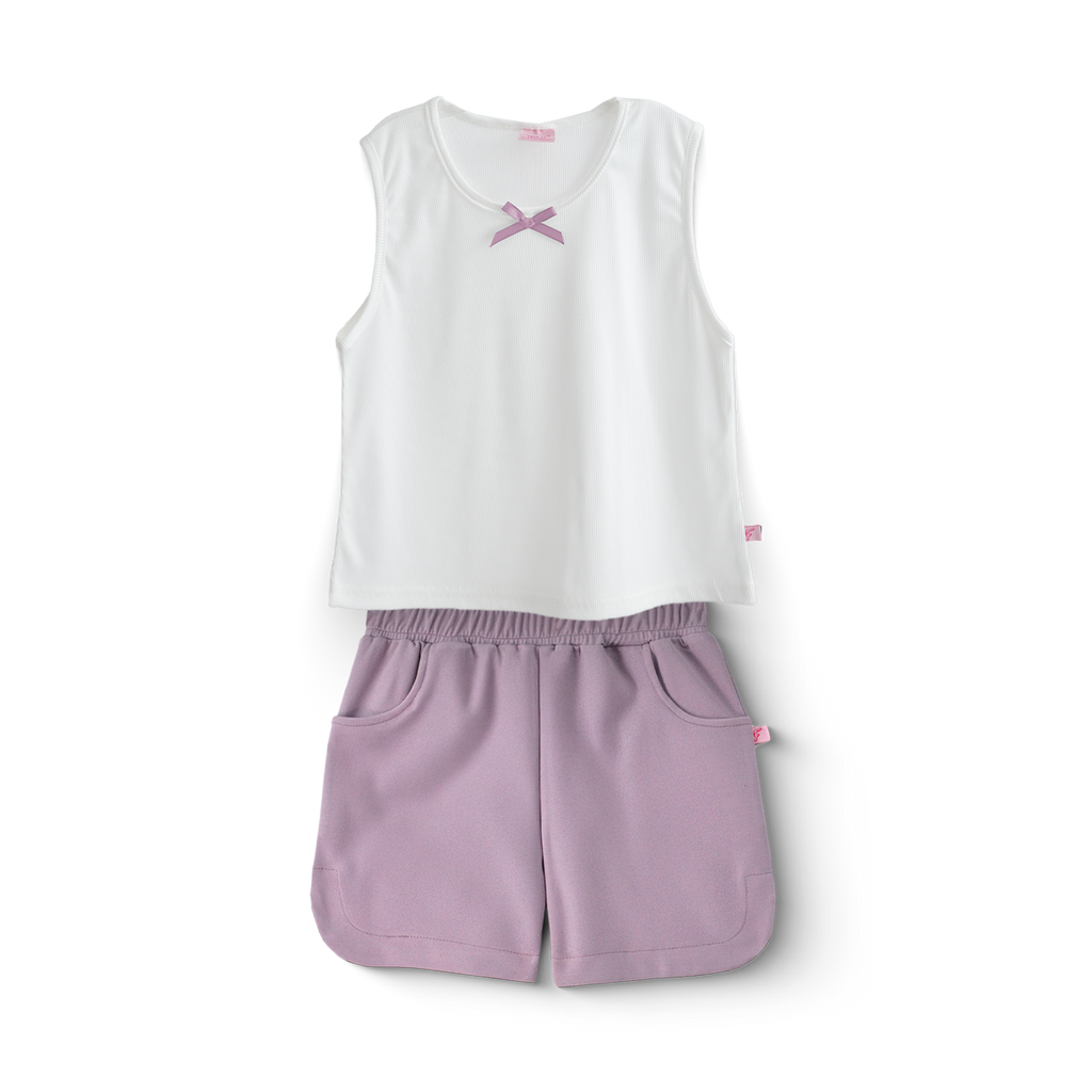 Conjunto Short Básico con bolsillos y blusa con moño • 12 a 16 años • Ariana 8
