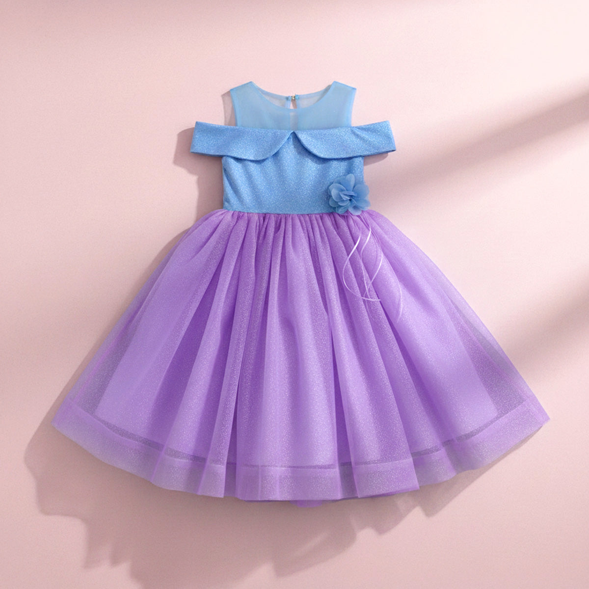 Vestido de Gala con tul sparkle • VALERIA 4 •  tallas xch-ch-m-gr-xg • VENI0201