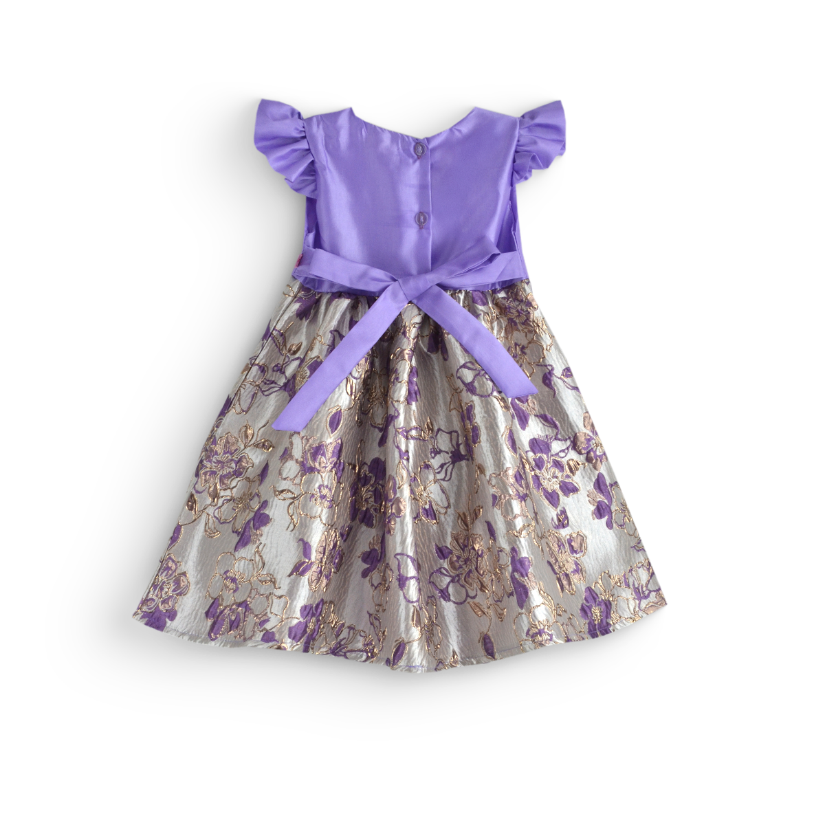 Vestido satinado con jacquard floral  • ROSELIA 2 •  tallas 1-2-3  •  VEBB0147