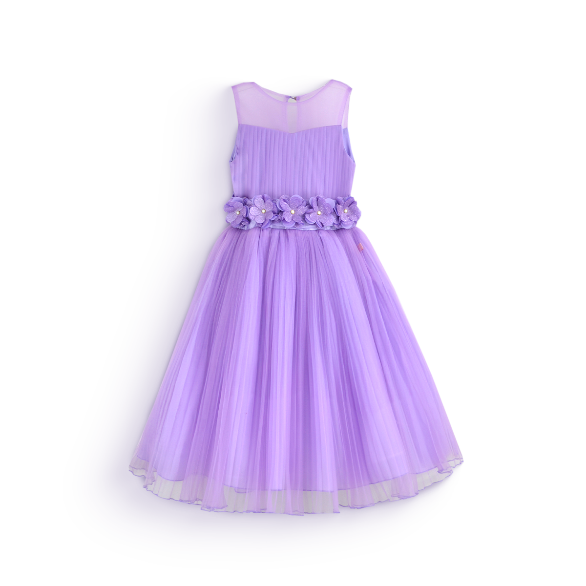 Vestido de Gala con tul y cinta con flores • 4 a 12 años • Valeria 6