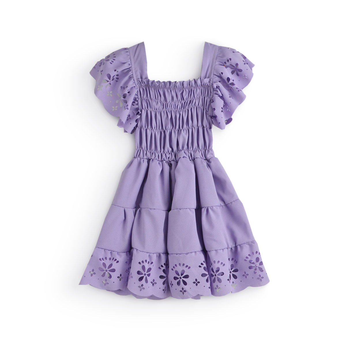 Vestido con figuras de flores • ZARITA 15 • tallas 1-2-3•  VEBB0145
