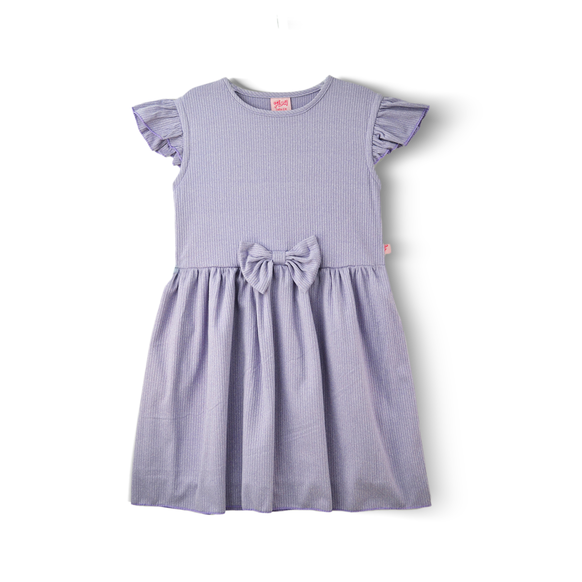 Vestido manga mariposa con moño niña Flory VENI0170