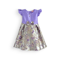 Vestido satinado con jacquard floral • 4 a 12 años • Roselia 2