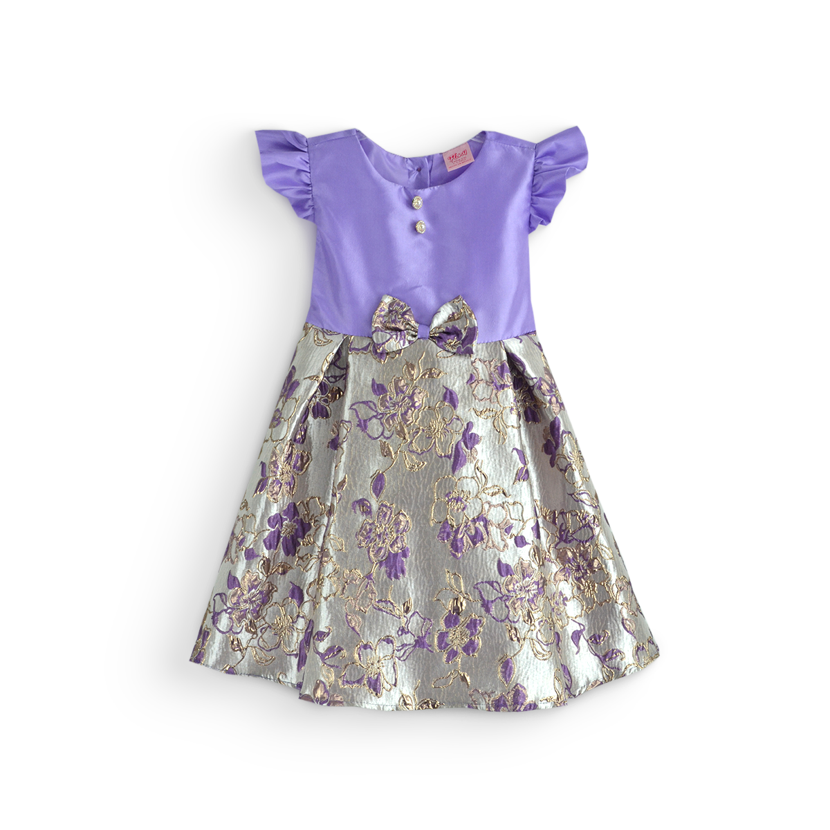 Vestido satinado con jacquard floral • ROSELIA 2 • tallas ch-m-gr  •  VENI0218