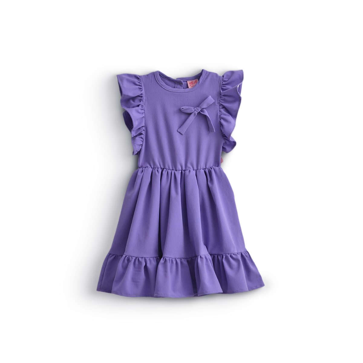 Vestido con moño y olanes para Niña Flory VENI0185