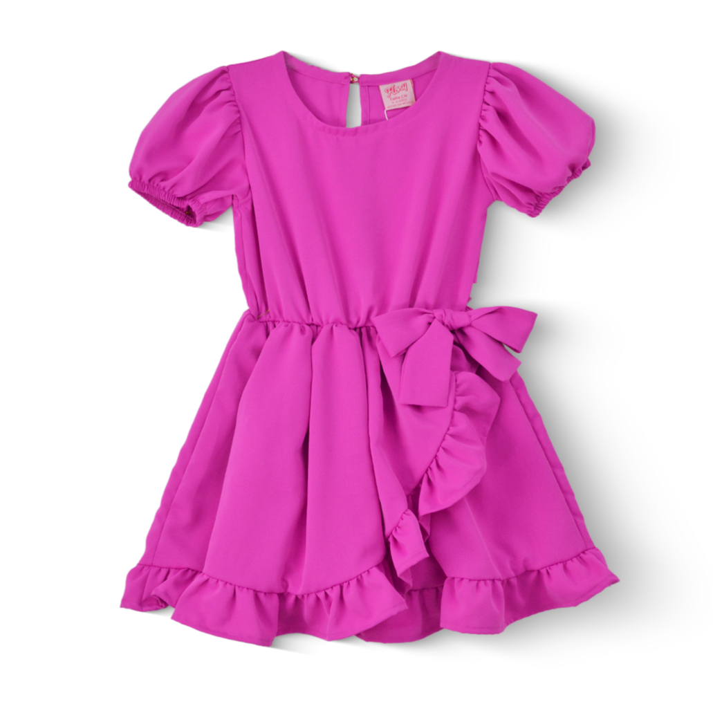 Vestido cruzado con moño Niña FLORY VENI0149