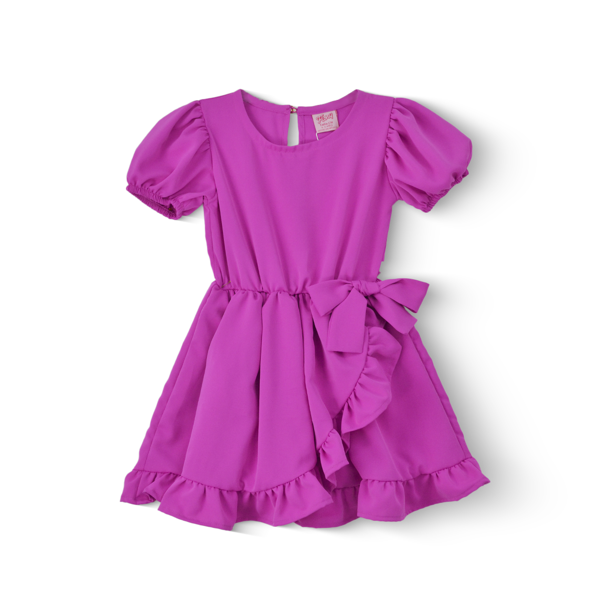 Vestido cruzado con moño Niña FLORY VENI0149