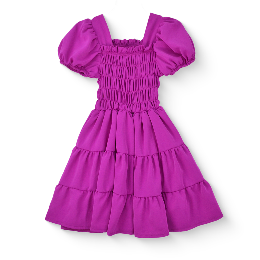 Vestido con manga abullonada Niña VENI0172 Flory