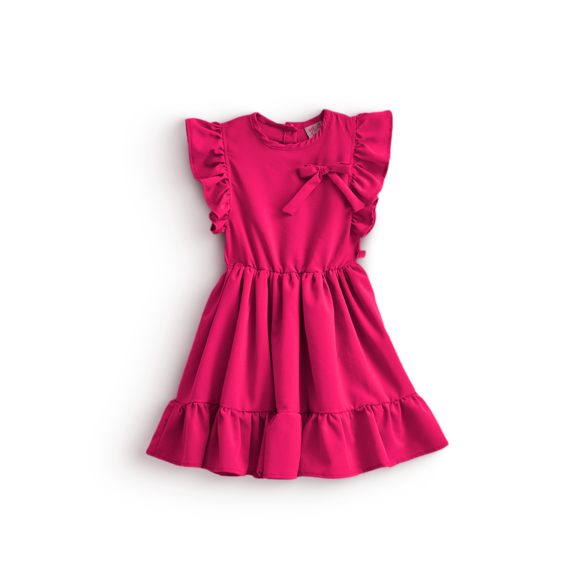 Vestido con moño y olanes para Niña Flory VENI0185