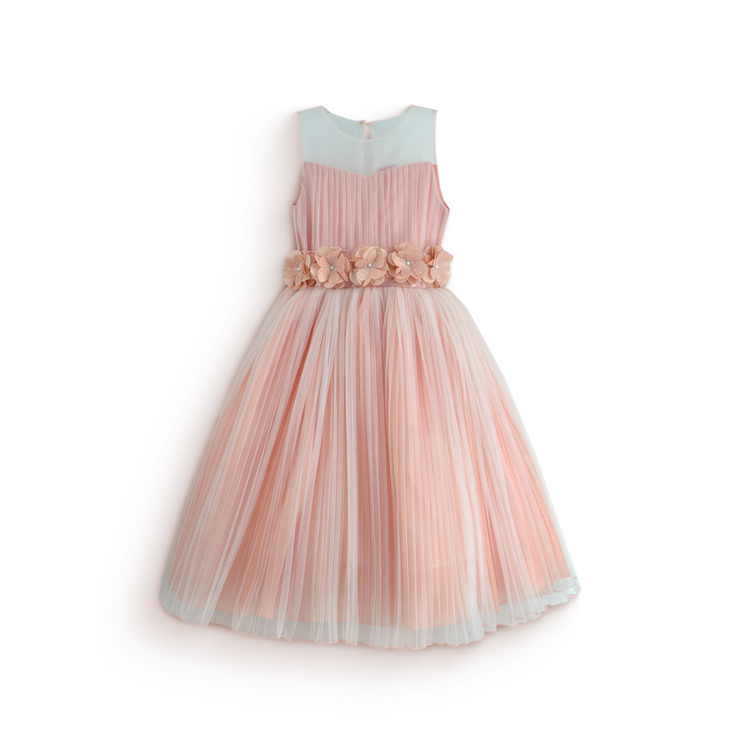 Vestido de Gala con tul y cinta con flores • 4 a 12 años • Valeria 6