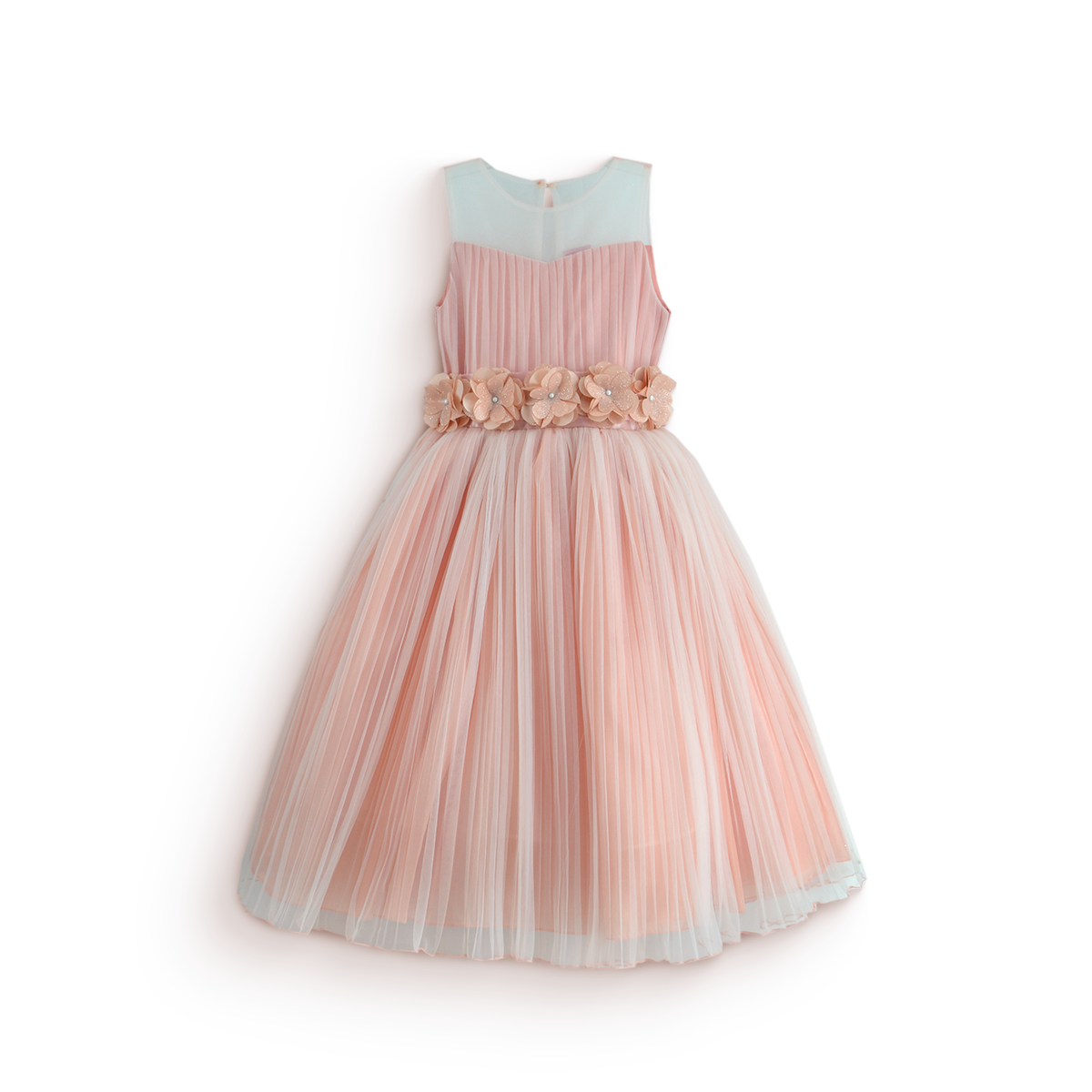 Vestido de Gala con tul y cinta con flores • 4 a 12 años • Valeria 6