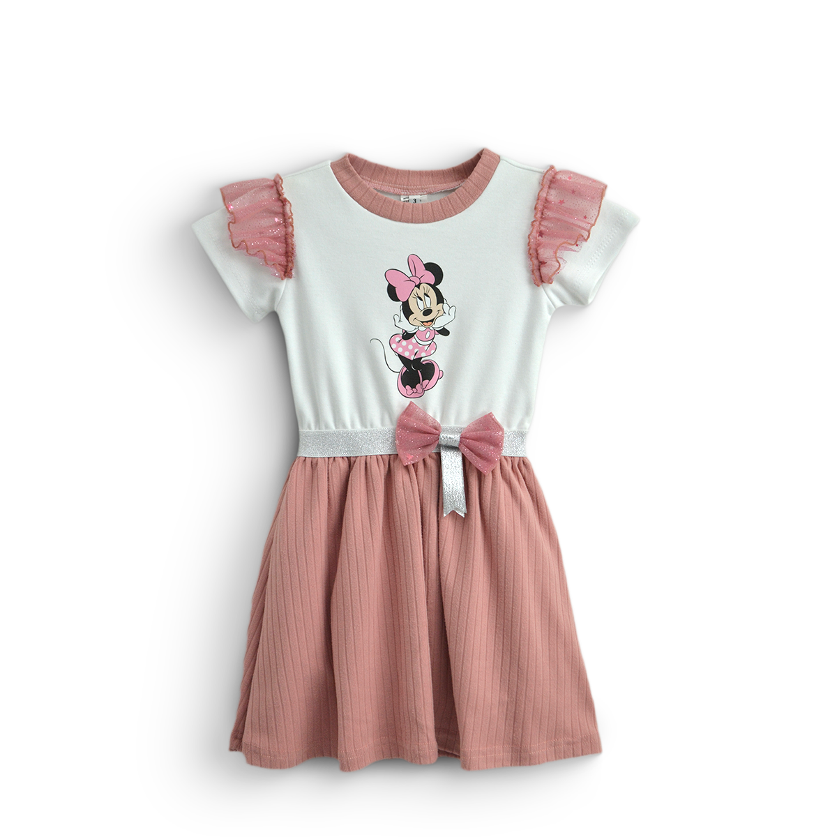 Vestido casual con personaje de Ratoncita Bebé VEBB0132P03 Kidus