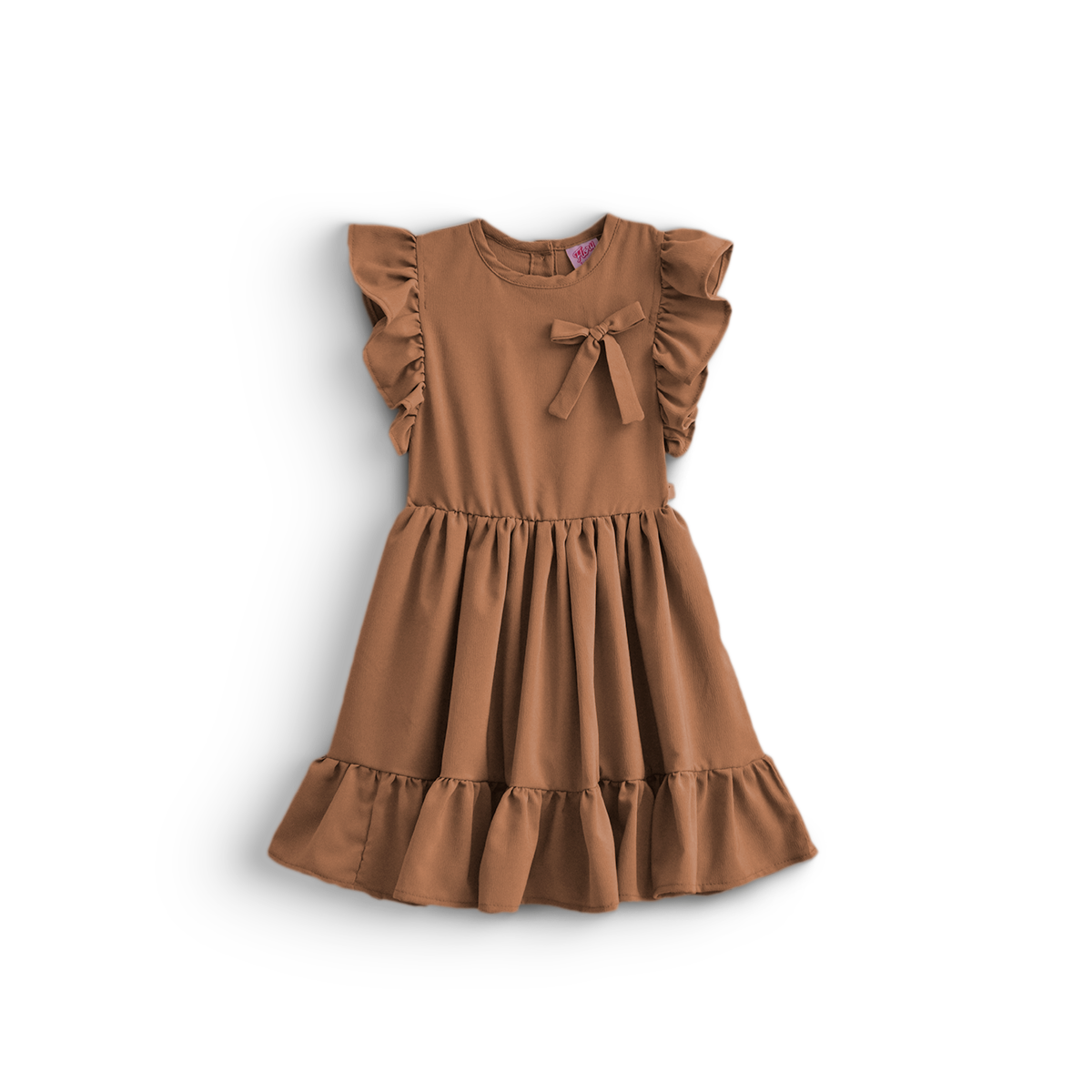 Vestido con moño y olanes para Niña Flory VENI0185