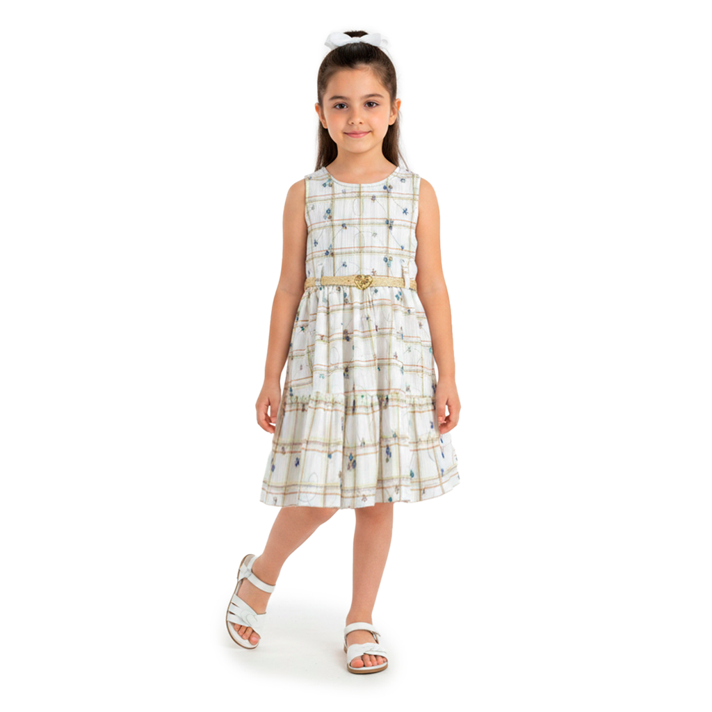 Vestido floreado con cinturón • PATY 2 •  tallas ch-m-gr • VENI0215A