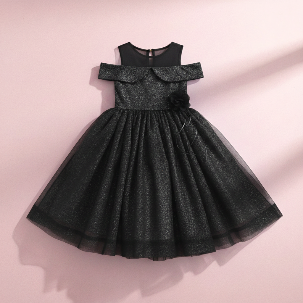 Vestido de Gala con tul sparkle • VALERIA 4 •  tallas xch-ch-m-gr-xg • VENI0201