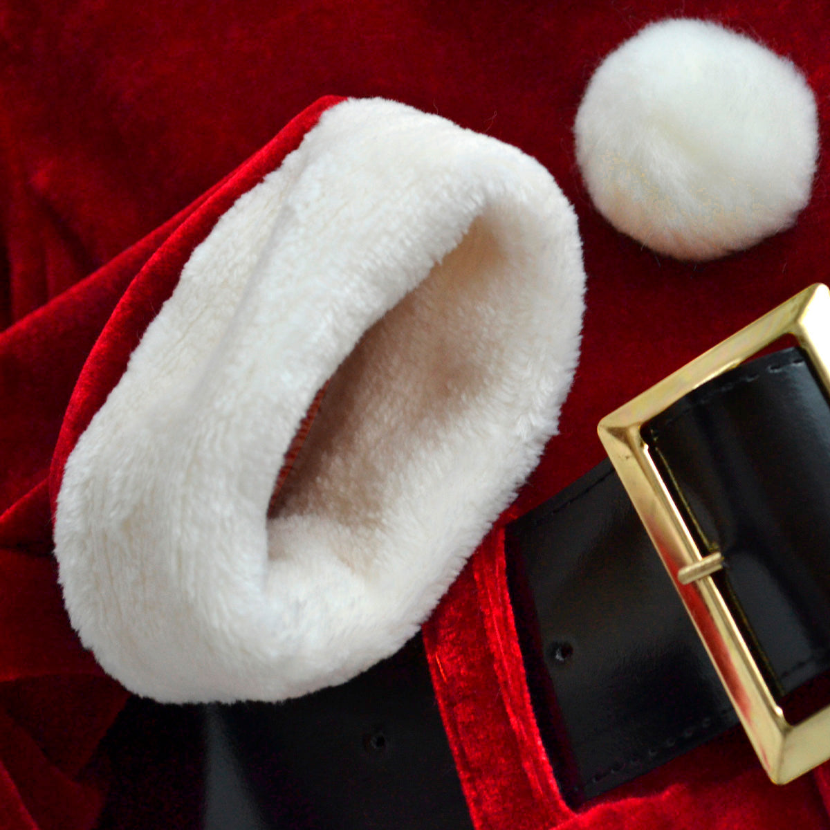 Vestido Santa Claus con cinturón y gorro Bebé Flory VEBB0124